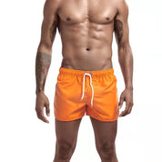Lars | Modieuze heren zwemshort met patroon in de kleur Oranje voor heren in Beach stijl ideaal voor de zomer.
