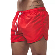 Lars | Modieuze heren zwemshort met patroon in de kleur Rood voor heren in Beach stijl ideaal voor de zomer.