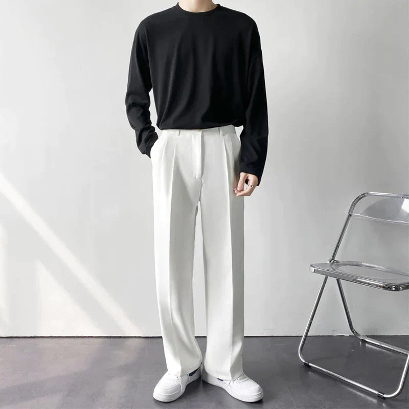 Lars | Stijlvolle Paris pantalon in de kleur Wit voor heren in Formal stijl geschikt voor alle seizoenen.