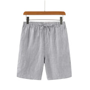 Lau | Linnen shorts in de kleur Grijs voor heren in Beach stijl ideaal voor de zomer.