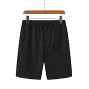 Lau | Linnen shorts in de kleur Zwart voor heren in Beach stijl ideaal voor de zomer.