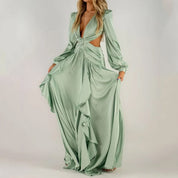 Laurie | Stijlvolle lange mouwen jurk in de kleur Wit voor dames in stijl ideaal voor de lente.