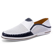 Laxa | Handgemaakte leren loafers in de kleur Wit voor heren in Smart-casual stijl ideaal voor de zomer.