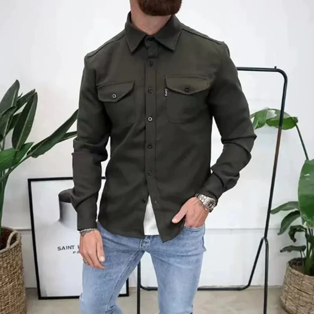 Lef | Veelzijdige overhemdjas in de kleur Groen voor heren in stijl ideaal voor de herfst.