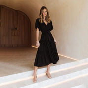 Lena | Stijlvolle Casual Jurk in de kleur Legergroen voor dames in stijl ideaal voor de zomer.