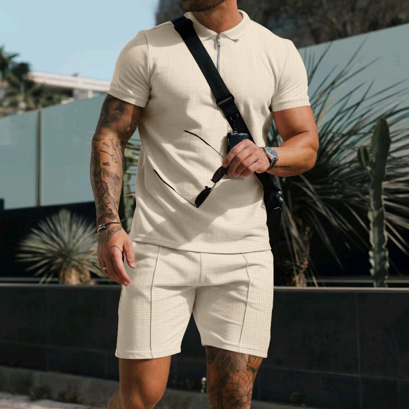 Lennaert | Luxe zomer set in de kleur Beige voor heren in Beach stijl ideaal voor de zomer.