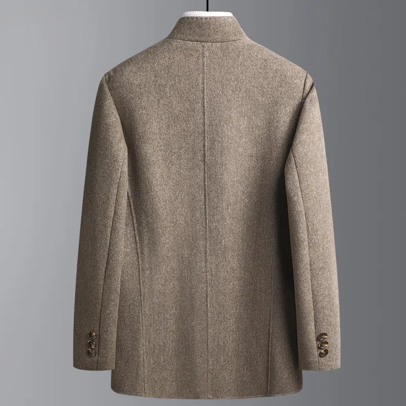Levi | Exclusieve wollen overjas voor heren in de kleur Bruin voor heren in Heritage stijl ideaal voor de herfst.