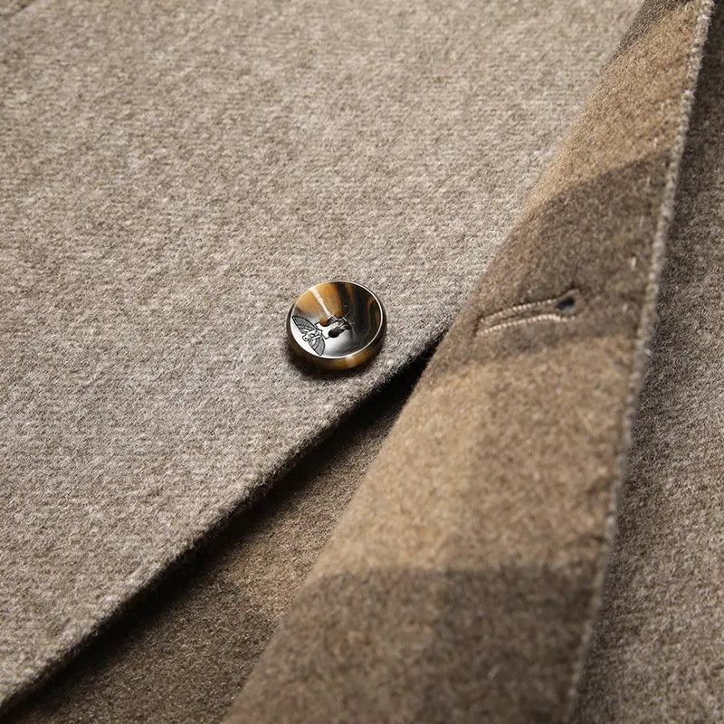 Levi | Exclusieve wollen overjas voor heren in de kleur Bruin voor heren in Heritage stijl ideaal voor de herfst.