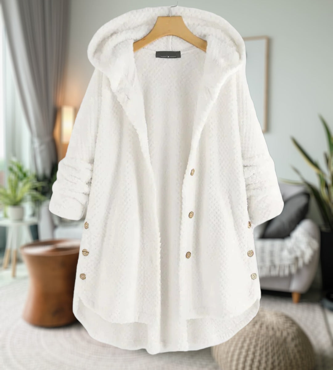 Liam | Warme fleecejack voor heren in de kleur Wit voor heren in Lounge stijl ideaal voor de herfst.