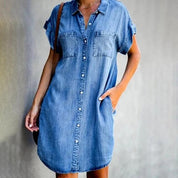 Sophie | Stijlvolle Comfortabele Denim Jurk