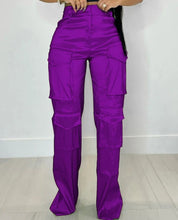 Lise | Satijnen Nachtleven Broek in de kleur Paars voor dames in Lounge stijl ideaal voor de herfst.