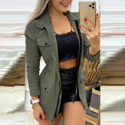 Liv | Luxe damesjas van hoge kwaliteit in de kleur Groen voor dames in stijl geschikt voor alle seizoenen.