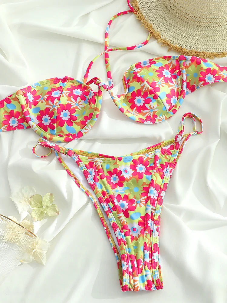 Liv | Sexy & trendy bikini in de kleur Luipaard voor dames in Beach stijl ideaal voor de zomer.