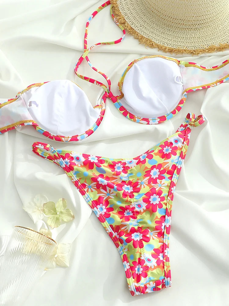 Liv | Sexy & trendy bikini in de kleur Luipaard voor dames in Beach stijl ideaal voor de zomer.