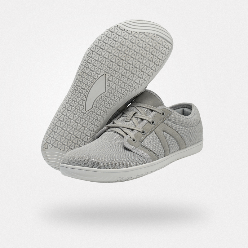 Loek | Comfortabele blotevoetsschoenen in de kleur Grijs voor heren in stijl geschikt voor alle seizoenen.