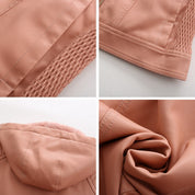 Loes | Stijlvolle suede leren jas voor vrouwen in de kleur Zwart voor dames in Heritage stijl geschikt voor alle seizoenen.