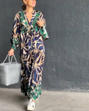 Loose fit bedrukte vakantiejurk in de kleur Groen voor dames in stijl ideaal voor de lente.