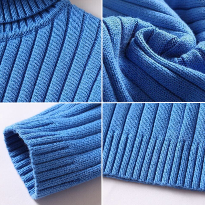 Lorenzo | Merino comfortabele wollen coltrui in de kleur Blauw voor dames in Heritage stijl ideaal voor de herfst.