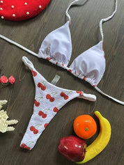 Lotte | Schattige & sexy bikini in de kleur Enkele kers voor dames in Beach stijl ideaal voor de zomer.