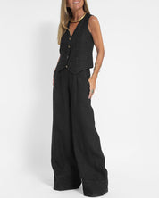 Lotte | Zomerse Corsica outfit in de kleur Zwart voor dames in stijl ideaal voor de zomer.