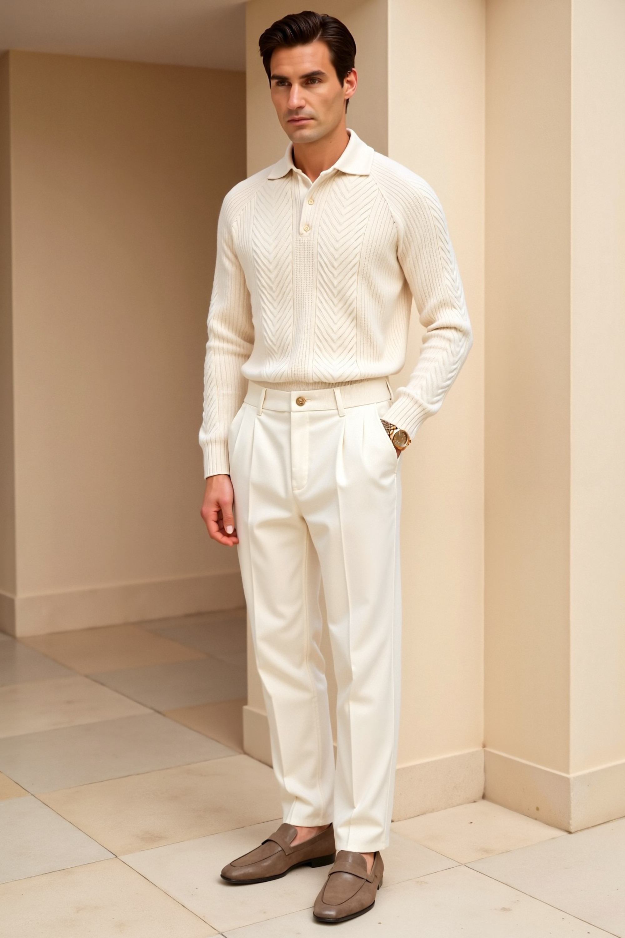 Retro Trui met Lange Mouwen - Stijlvol en Comfortabel