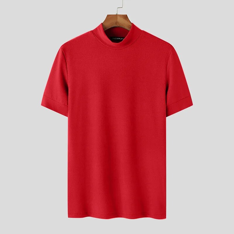 Lucas | Coltrui T-shirt in zomerse stijl in de kleur Rood voor heren in stijl ideaal voor de zomer.