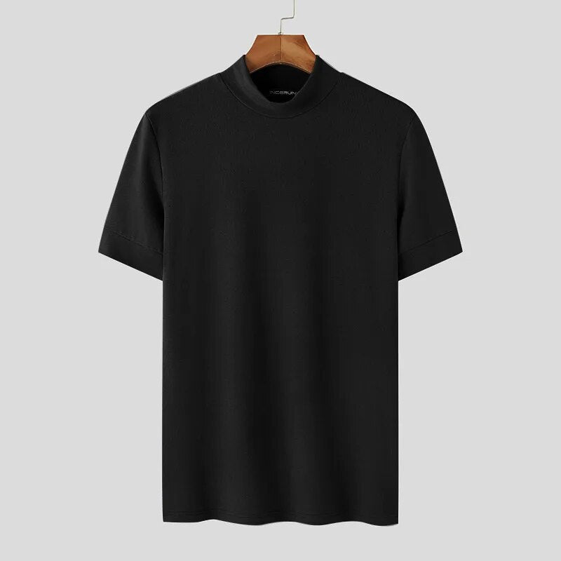 Lucas | Coltrui T-shirt in zomerse stijl in de kleur Zwart voor heren in stijl ideaal voor de zomer.