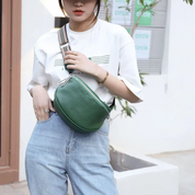 Lucy Leren Zadeltas | Schattig en trendy in de kleur Groen voor dames in stijl geschikt voor alle seizoenen.