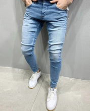 Luke | Slim fit spijkerbroek voor heren in de kleur Lichtblauw voor heren in Formal stijl ideaal voor de herfst.