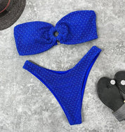 Luna | Trendy & sexy strapless bikini in de kleur Zwart voor dames in Beach stijl ideaal voor de zomer.