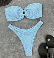 Luna | Trendy & sexy strapless bikini in de kleur Zwart voor dames in Beach stijl ideaal voor de zomer.
