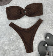 Luna | Trendy & sexy strapless bikini in de kleur Zwart voor dames in Beach stijl ideaal voor de zomer.