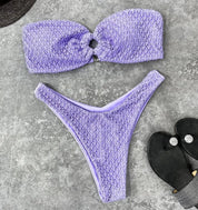 Luna | Trendy & sexy strapless bikini in de kleur Zwart voor dames in Beach stijl ideaal voor de zomer.
