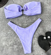 Luna | Trendy & sexy strapless bikini in de kleur Zwart voor dames in Beach stijl ideaal voor de zomer.