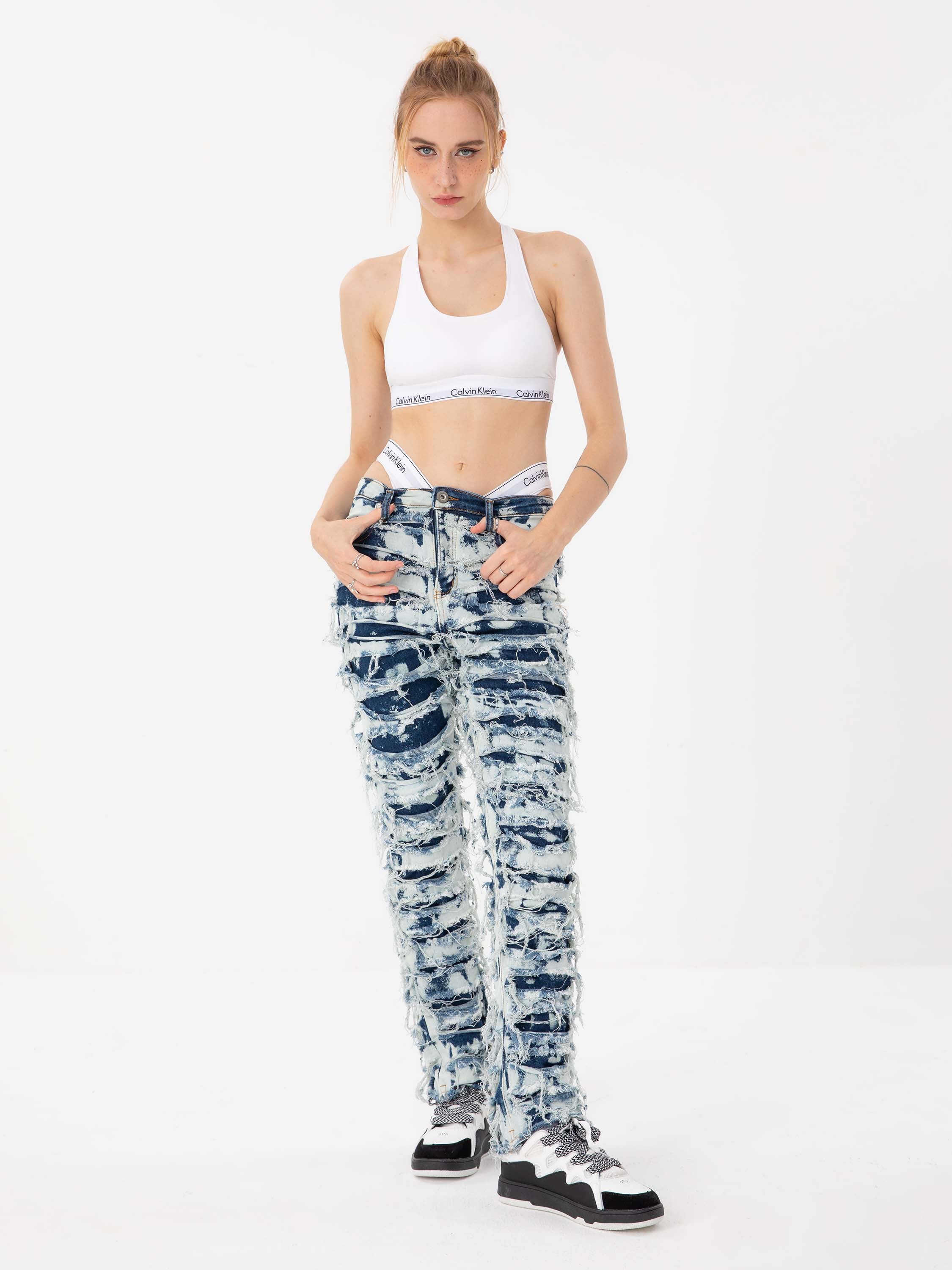 Maron | Oude gewassen jeans voor High Street in de kleur Blauw voor dames in stijl geschikt voor alle seizoenen.
