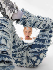 Maron | Oude gewassen jeans voor High Street in de kleur Blauw voor dames in stijl geschikt voor alle seizoenen.