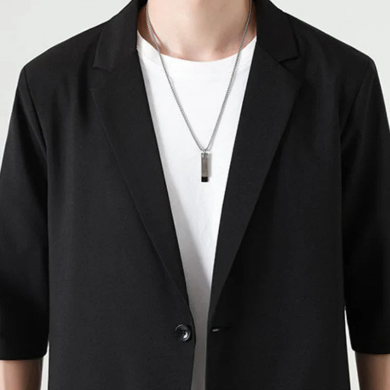 Martin | Stijlvolle smart-casual set in de kleur Zwart voor heren in Smart-casual stijl ideaal voor de zomer.