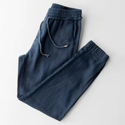 Matteo | Linnen broek in de kleur Blauw voor heren in stijl ideaal voor de zomer.