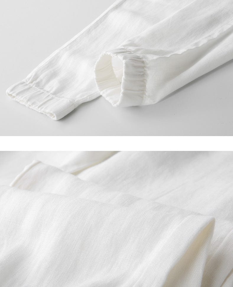 Matteo | Linnen broek in de kleur Wit voor heren in stijl ideaal voor de zomer.