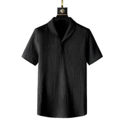 Matthijs | Katoenen polo & pantalon set in de kleur Zwart voor heren in Formal stijl ideaal voor de lente.