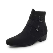 Maxime | Retro heren enkelboots met dubbele gespsluiting. in de kleur Suede voor heren in stijl ideaal voor de herfst.