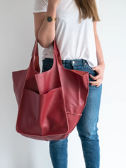 Maxine Dames Strandtas | Klassiek & Uniek in de kleur Rood voor dames in Beach stijl ideaal voor de zomer.