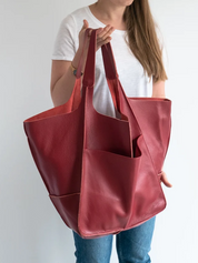Maxine Dames Strandtas | Klassiek & Uniek in de kleur Rood voor dames in Beach stijl ideaal voor de zomer.