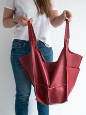 Maxine Dames Strandtas | Klassiek & Uniek in de kleur Rood voor dames in Beach stijl ideaal voor de zomer.