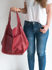 Maxine Dames Strandtas | Klassiek & Uniek in de kleur Rood voor dames in Beach stijl ideaal voor de zomer.