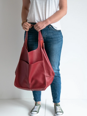 Maxine Dames Strandtas | Klassiek & Uniek in de kleur Rood voor dames in Beach stijl ideaal voor de zomer.