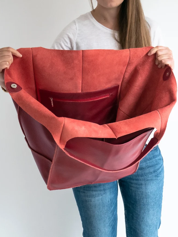 Maxine Dames Strandtas | Klassiek & Uniek in de kleur Rood voor dames in Beach stijl ideaal voor de zomer.