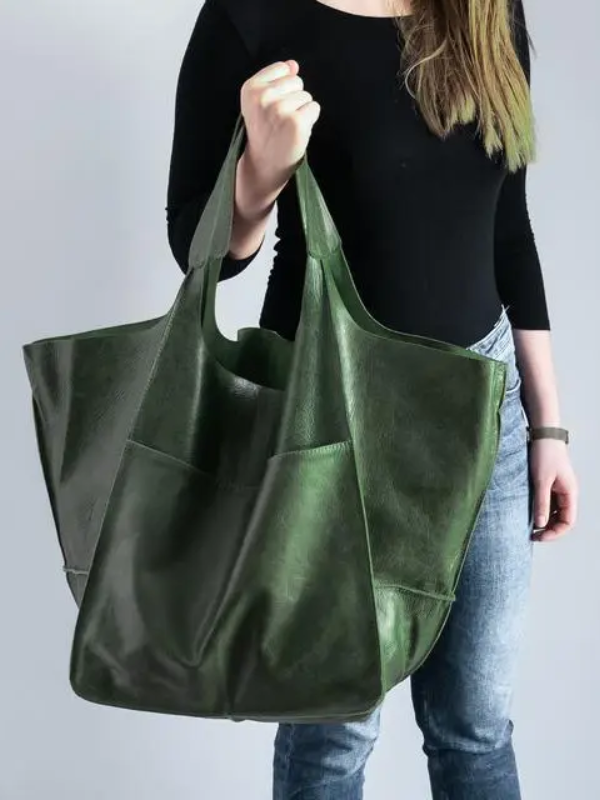 Maxine Dames Strandtas | Klassiek & Uniek in de kleur Groen voor dames in Beach stijl ideaal voor de zomer.