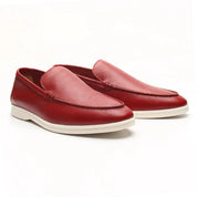 Mex | Cowhide leren loafers in de kleur Rood voor heren in Smart-casual stijl ideaal voor de lente.