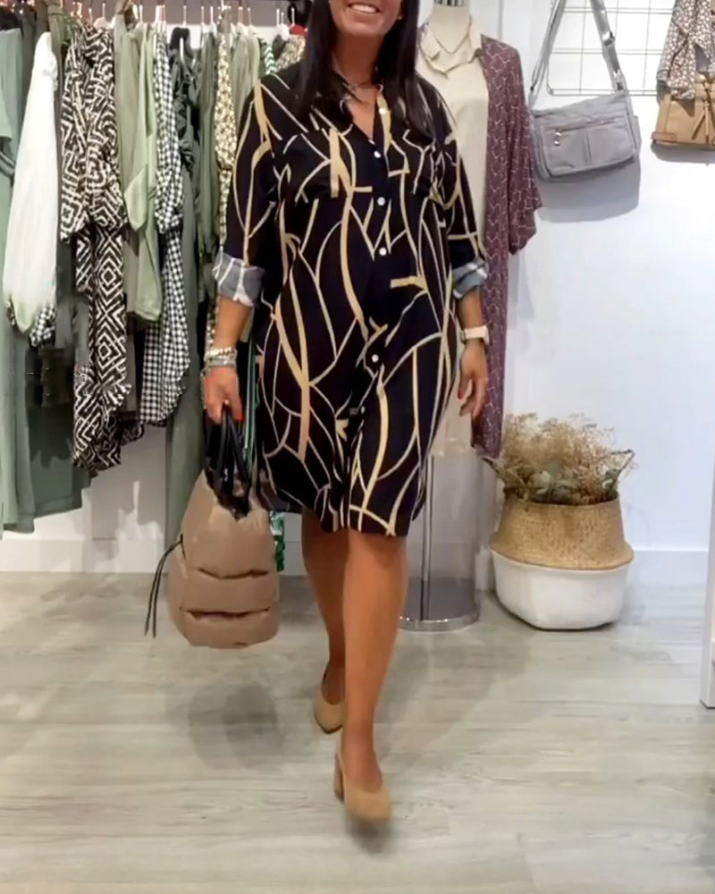 Midi Jurk met lange mouwen in de kleur Zwart voor dames in stijl ideaal voor de zomer.